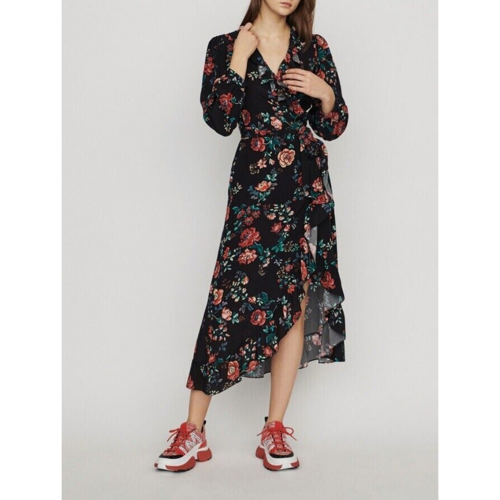 Maje Rosetina Wrap Dress